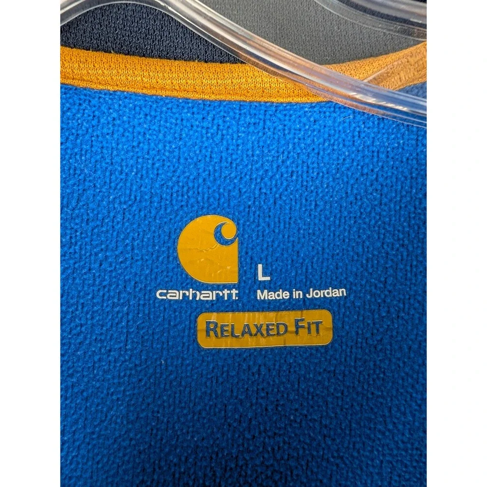 Carhartt Quarter Zip Pullover Mens L Blue Force Extremes 102831-478 Relaxed Fit